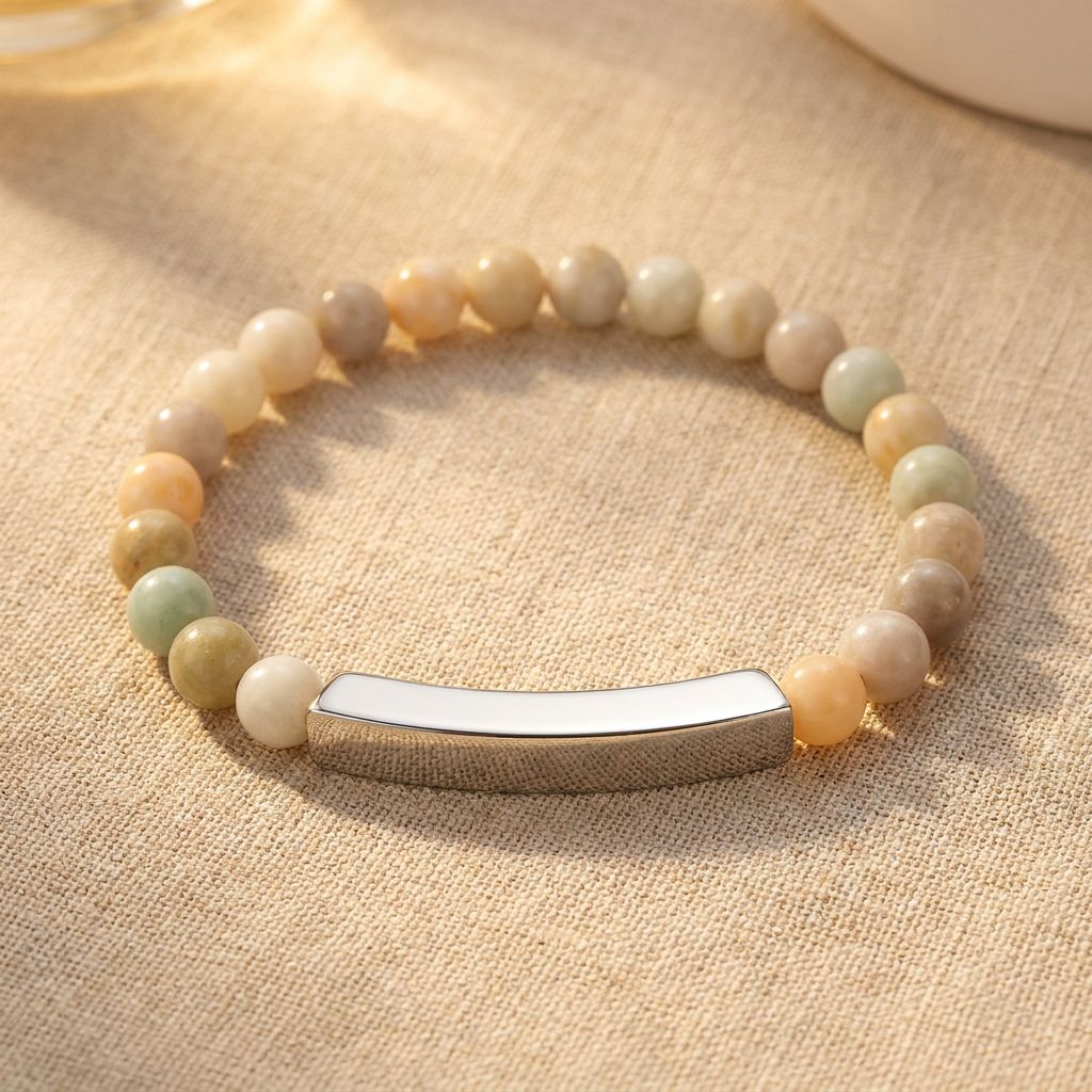 Natürstein Armband Flatlay