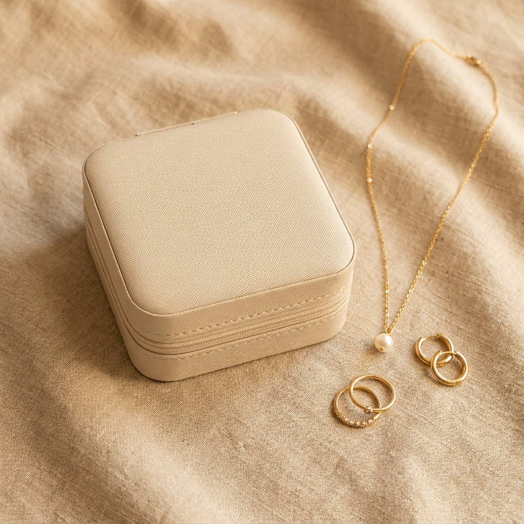 Schmuck-Reisetasche Flatlay